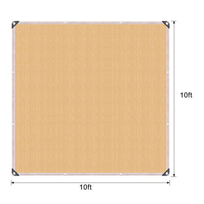 90% Wheat Sunblock Shade Cloth Taped Edge with Grommets UV Resistant Shade Net