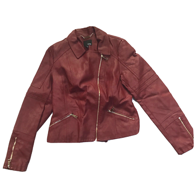 Ana red leather clearance jacket