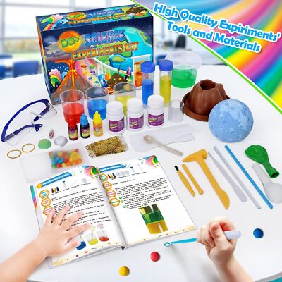 UNGLINGA 50+ Science Lab Experiments Kit for Kids Age 4-6-8-12, STEM Activiti...