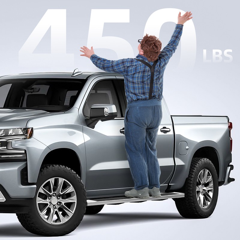 Running Boards for 2019-2023 Chevy Silverado 1500 Crew Cab 6" Side Step Nerf Bar