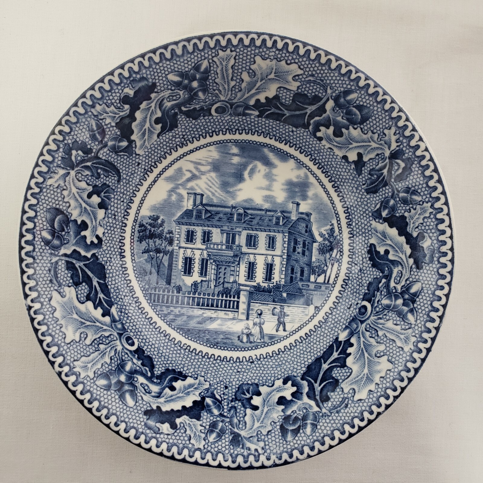 Johnson Bros Historic America Blue Hancock House Cereal Bowl 6 3/8