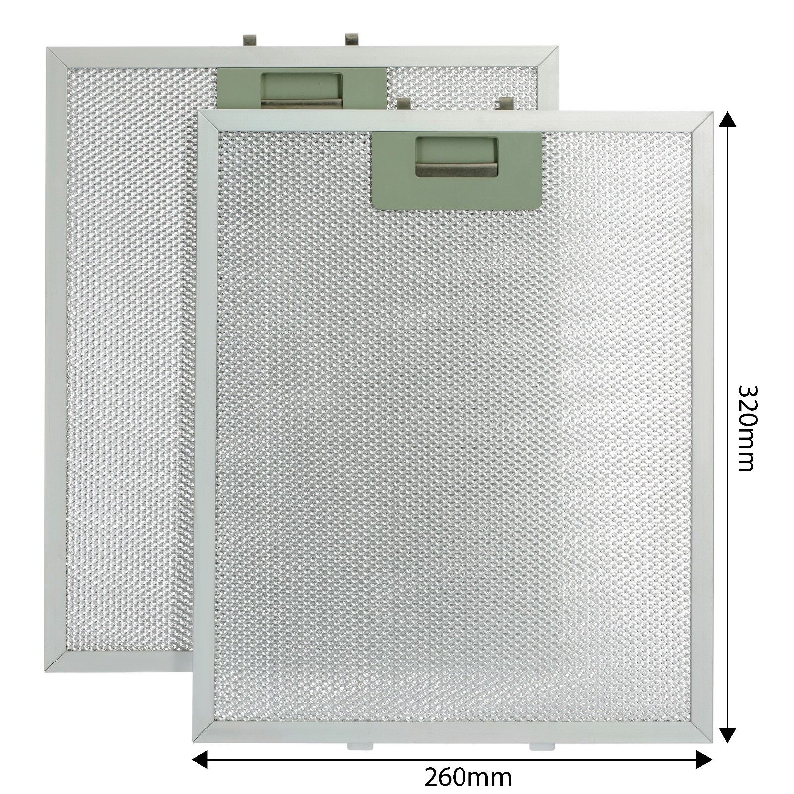 2 x 320 x 260mm Aluminium Cooker Hood Oven Extractor Fan Filters For