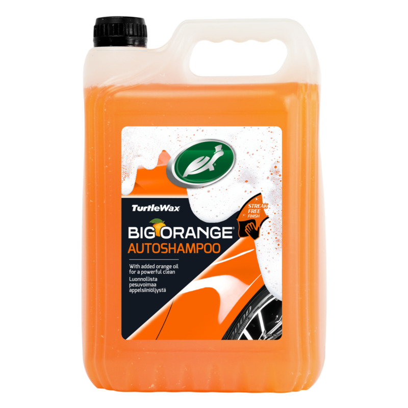Turtle Wax Big Orange Car Shampoo Cleans With Streak Free Finish 5 Litre