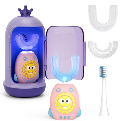 FTOYIN Kids U Shaped Electric Toothbrush, Kids Electric Toothbrushes with 5 M...