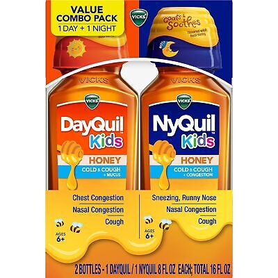 Vicks Kids NyQuil/DayQuil Honey Cold & Cough Relief Combo Pack  - Exp. 2/25