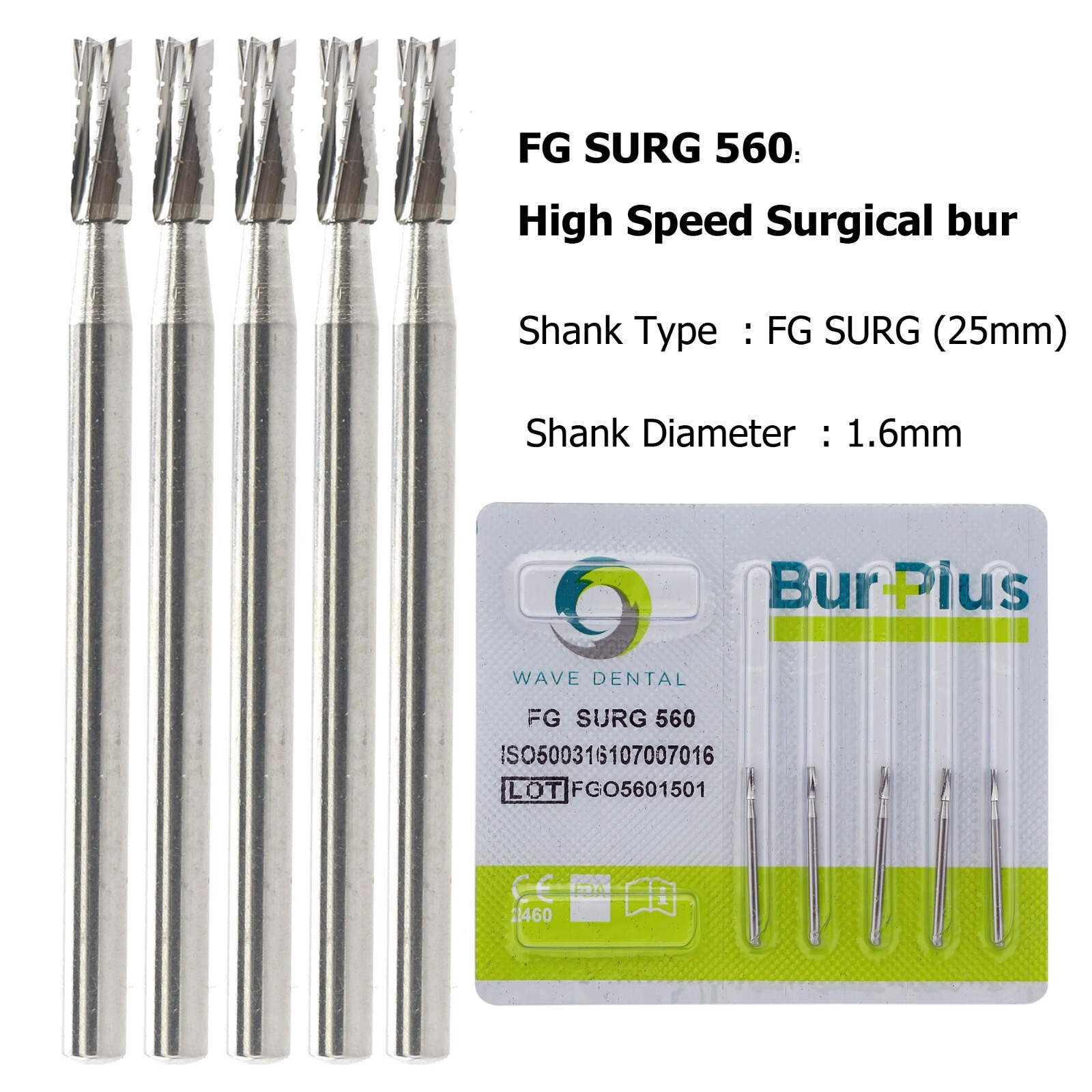Wave Dental Carbide Surgical Length Long Bur 557 702 701 703 25mm For High Speed
