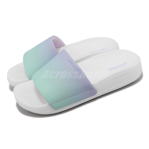 

Женские сандалии без шнурков Skechers Hyper Slide-Summer Dreams Purple White 140458-PRAQ, Фиолетовый, Hyper Slide-summer Dreams