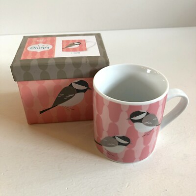 MAGPIE Coffee Mug Chirpy Bird with Box Vegan Friendly Coral