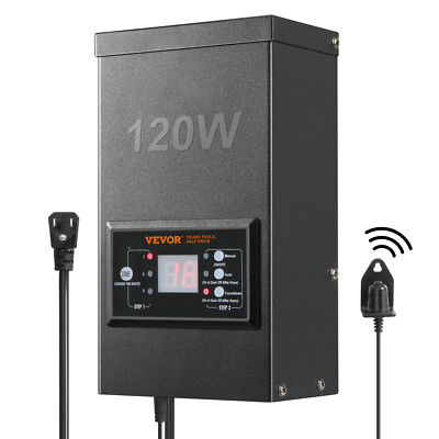 VEVOR 120W Low Voltage Landscape Transformer with Timer and Photocell Sensor