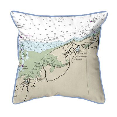Betsy Drake Cape Cod - Dennis, MA Nautical Map Extra Large Zippered Indoor