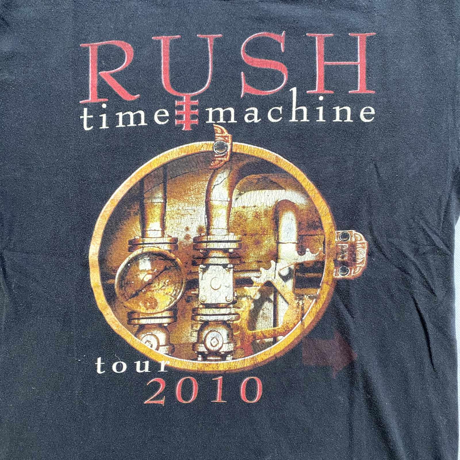 T-shirt Vintage Rush Time Machine Tour 2010 - Coton, Unisexe, Tailles S à 4XL | Neuf Avec étiquettes
