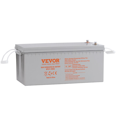 VEVOR Deep Cycle Battery 12V 200 AH AGM Marine Rechargeable Battery