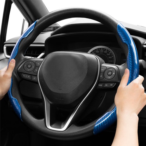 Steering Wheel Booster Cover Non Slip For Toyota Camry RAV4 Corolla Carbon Fiber