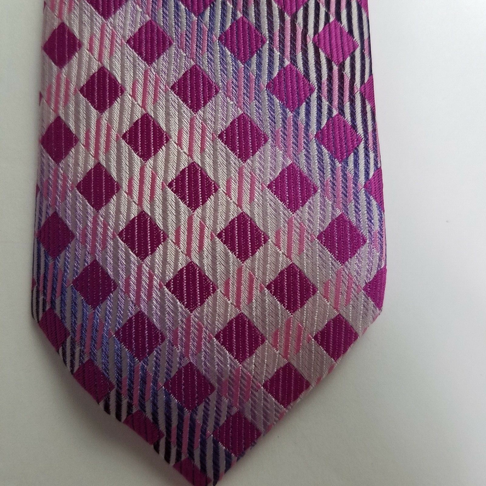 Shades Of Purple Lavender And Pink Check Tie Dan Smith 2 Inch