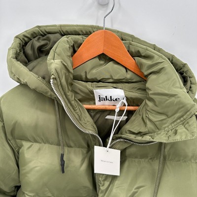 Pre-owned Jakke Evereve Poppy Recyled Puffer In Olive Green // S
