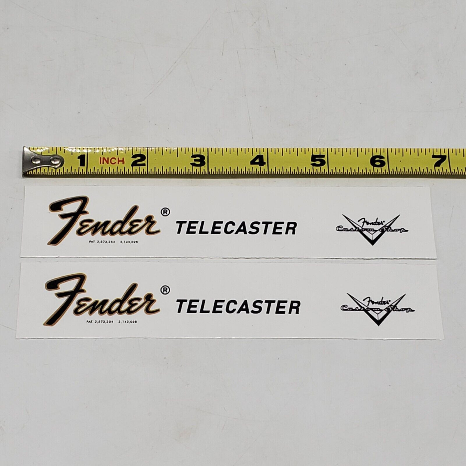 Fender Tele Waterslide Guitar Headstock Decals with CS Logo (Set of 2)