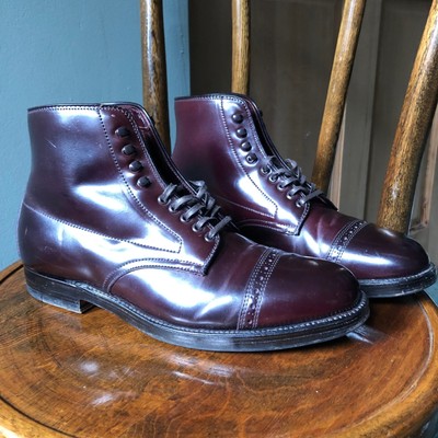 alden cap toe cordovan boots