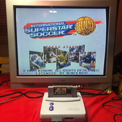 International Superstar Soccer Deluxe, Super Nintendo SNES - SUPER CLEAN L@@K!