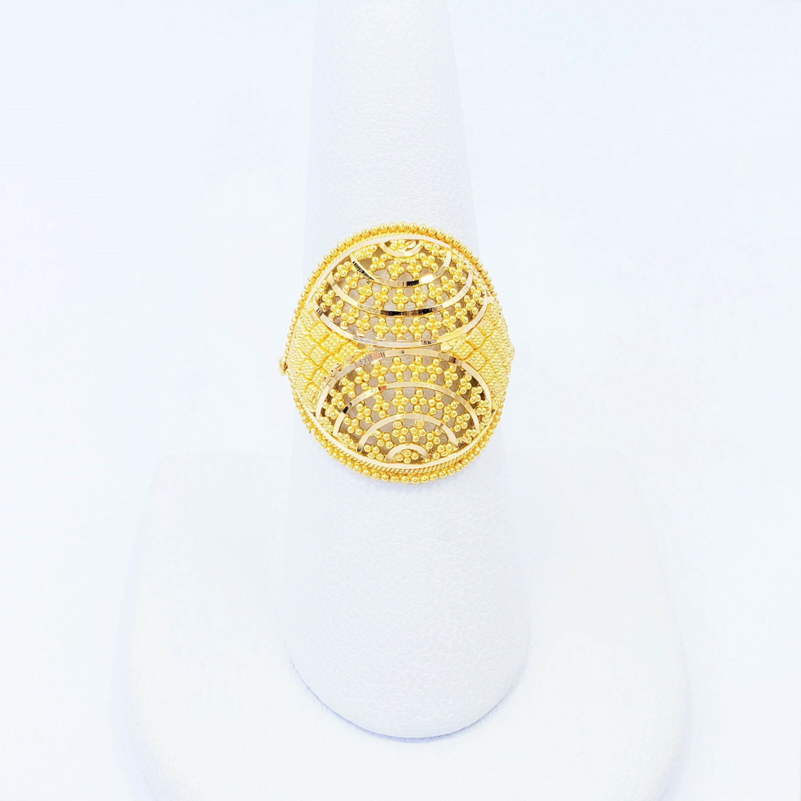 専用　ハインリッヒ　22kゴールド　八芒星ギルト　ショープレート Silver Coin Ring with Freshwater Pearl Set in 22k Gold
