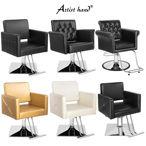 New Black/White/Gold Classic Hydraulic Barber Salon Chair Hair BeautySpa Styling