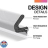 40FT Extra Long Kerf Weather Stripping Door Seal for Large Gaps and Easy Installation (White)