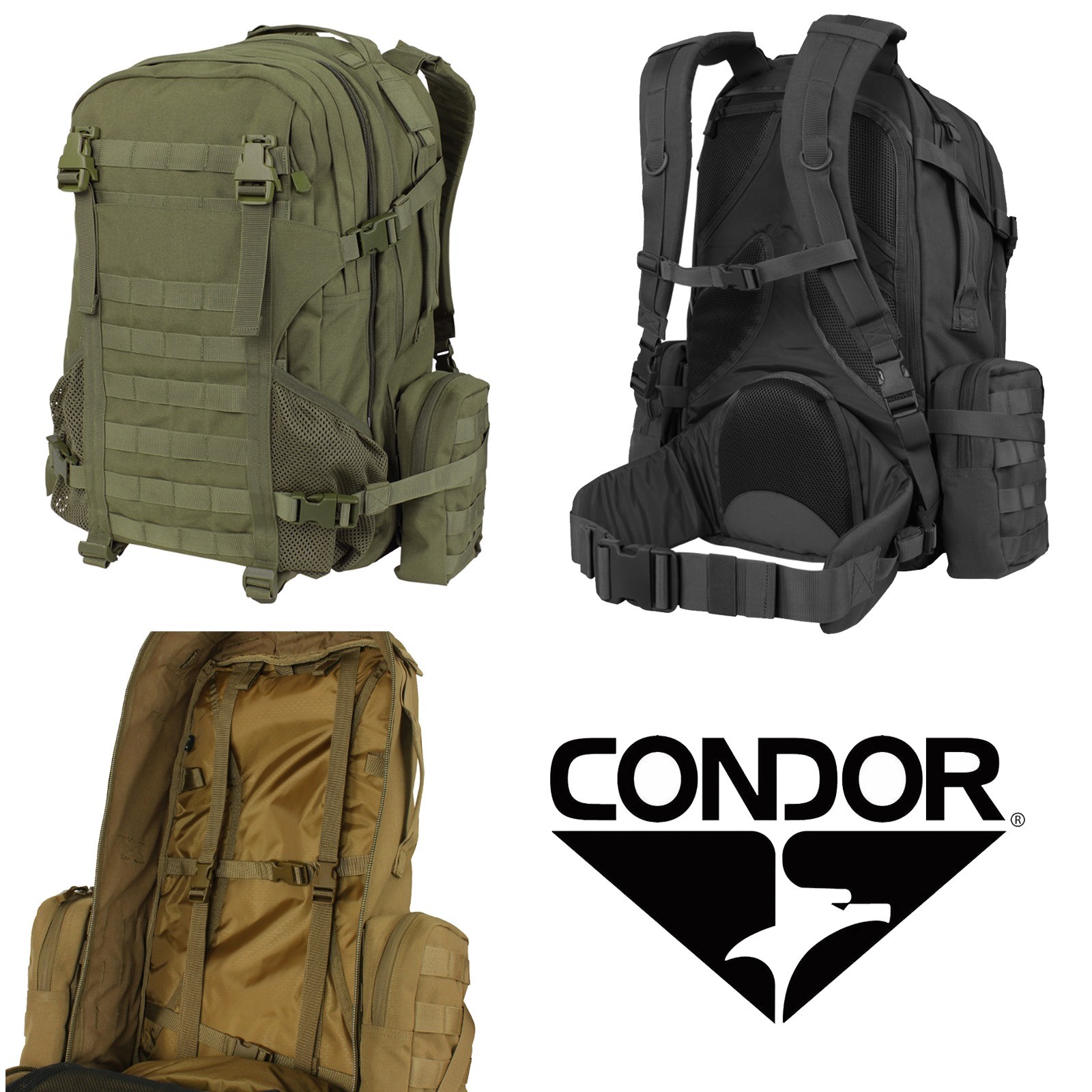 Condor Tactical Modular MOLLE PALS Hiking Camping Orion Assault Pack  Backpack