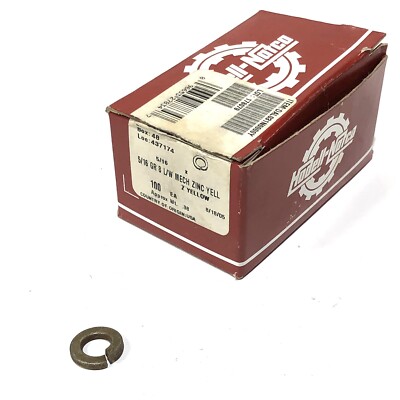 * BOX 50PIECES, HODELL NATCO DAL031N0000Y 5/16'' gr 8 L/w Lock Washer Zinc Yellow
