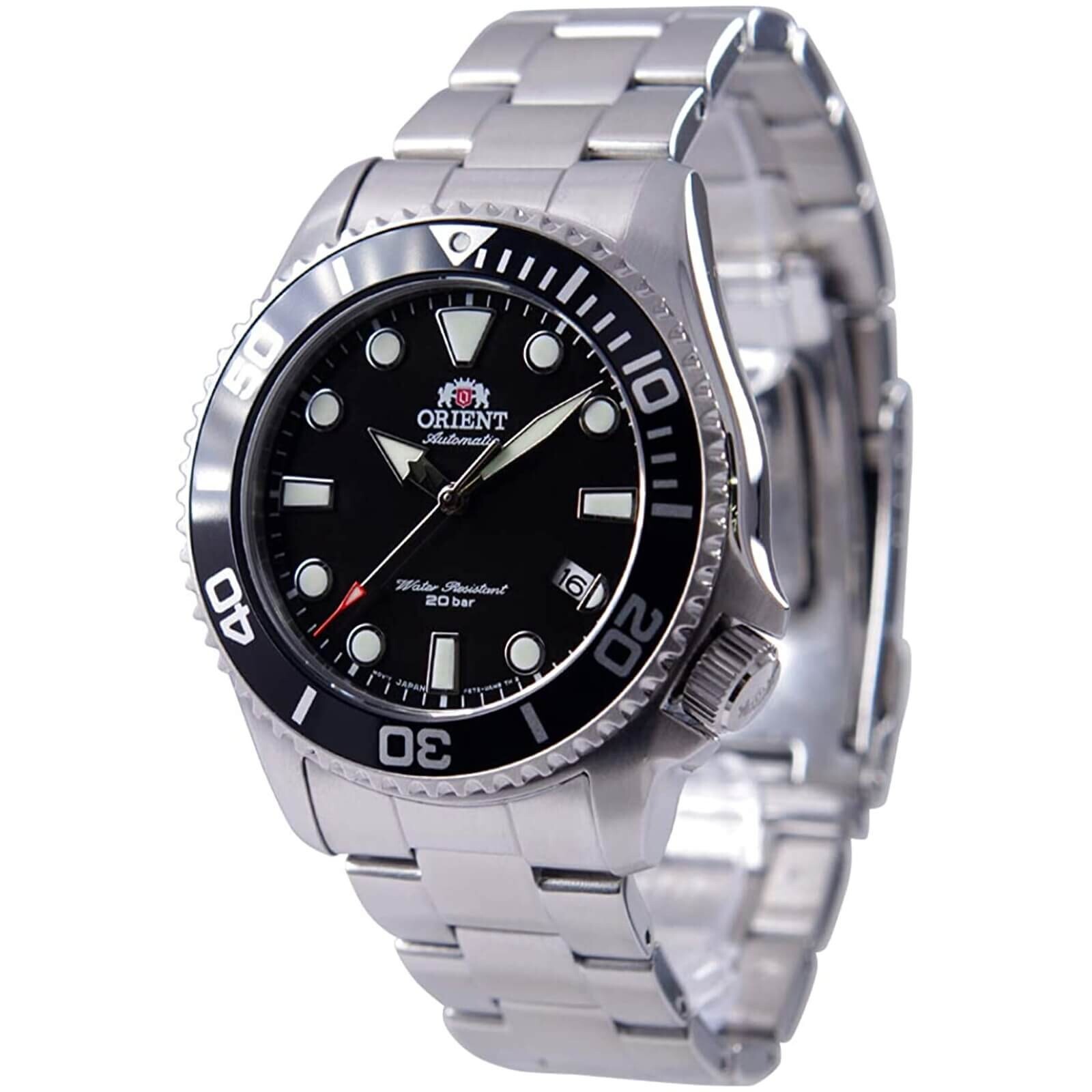Pre-owned Orient Triton V2 Diver Mechanical Watch Date Black Dial Ac0k01b Made In Japan