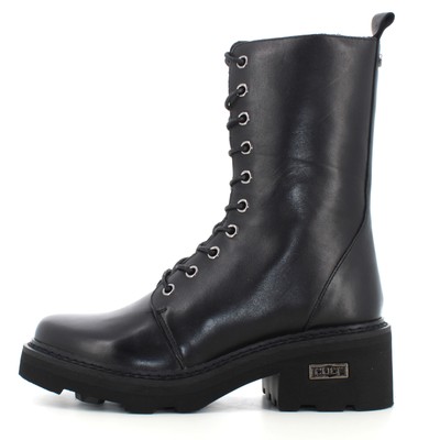 Pre-owned Cult A24us Women's Ankle Boots With Heel Clw333900 Grace 3339 Mid W Leather In Black