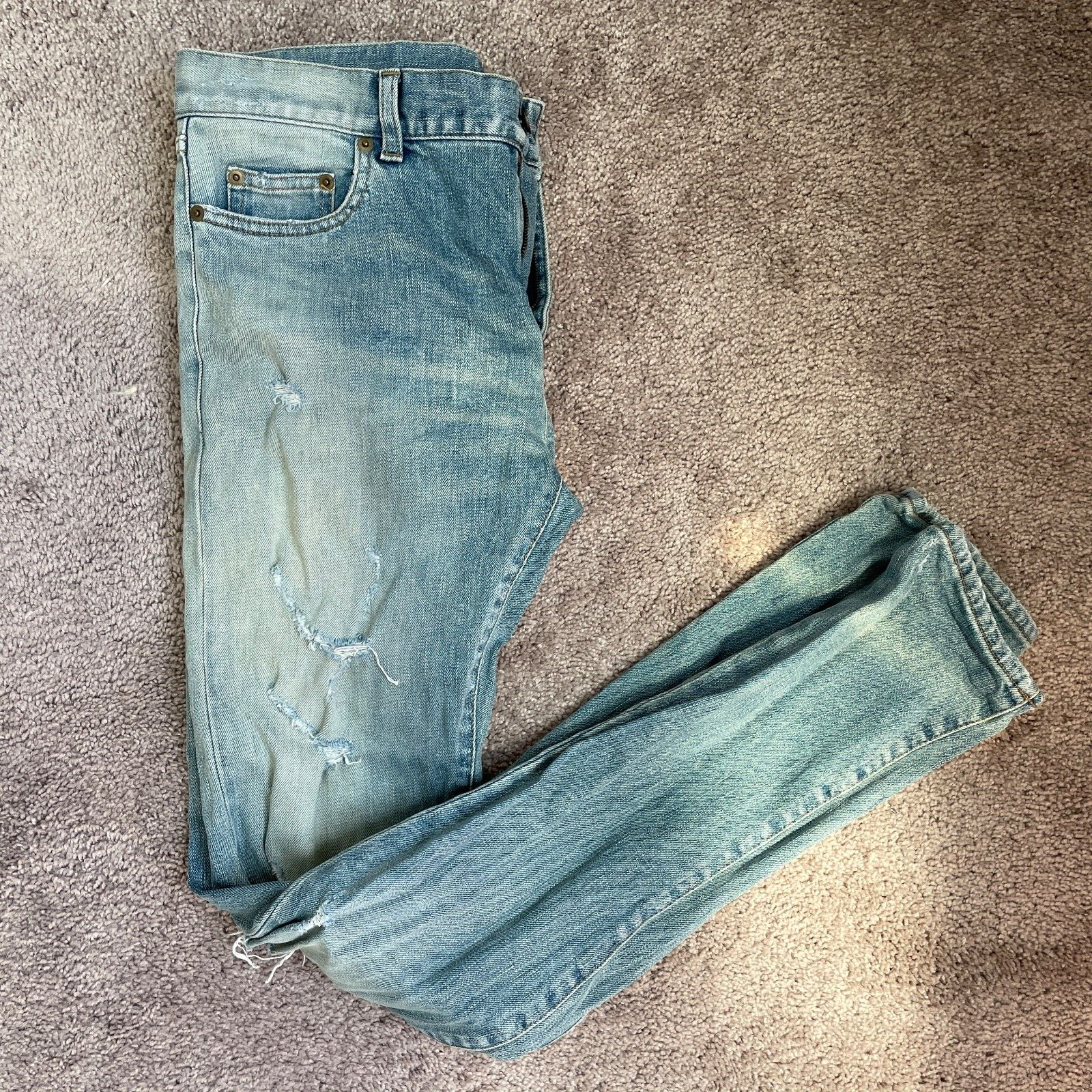 Yves Saint Laurent YSL Ripped Denim Slim Fit