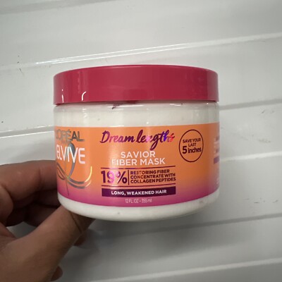 L'Oreal Paris Elvive Dream Lengths   Savior Fiber Mask   Collagen 12 oz   New