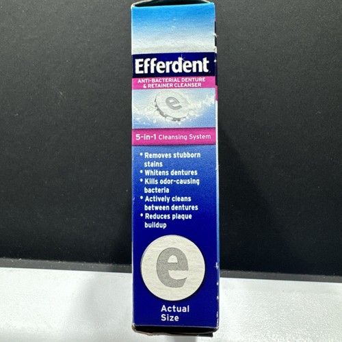 Efferdent Anti Bacterial Denture Cleaner Essential Clean 20 ct Tablets • 1 Pack+