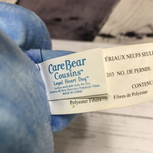 Rare Care Bear Cousins Loyal Heart Dog Blue Plush 2004 Stuffed Animal Toy (C3
