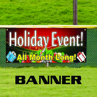 Holiday Event All Month Long Vinyl Banner Offer Store Shop Holiday Sale Banner