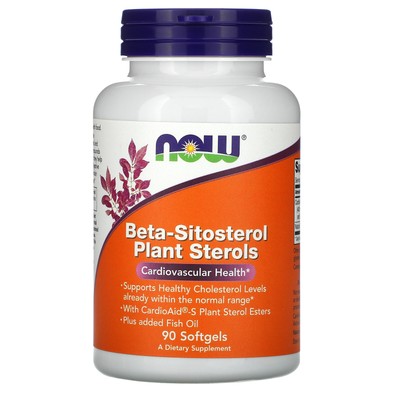 Now Foods Beta-Sitosterol Plant Sterols 90 мягких капсул с гарантией качества GMP