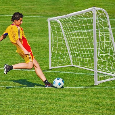 Steel Frame 6' x 4' Portable Football Goal Soccer Net Quick Ball Sport Training