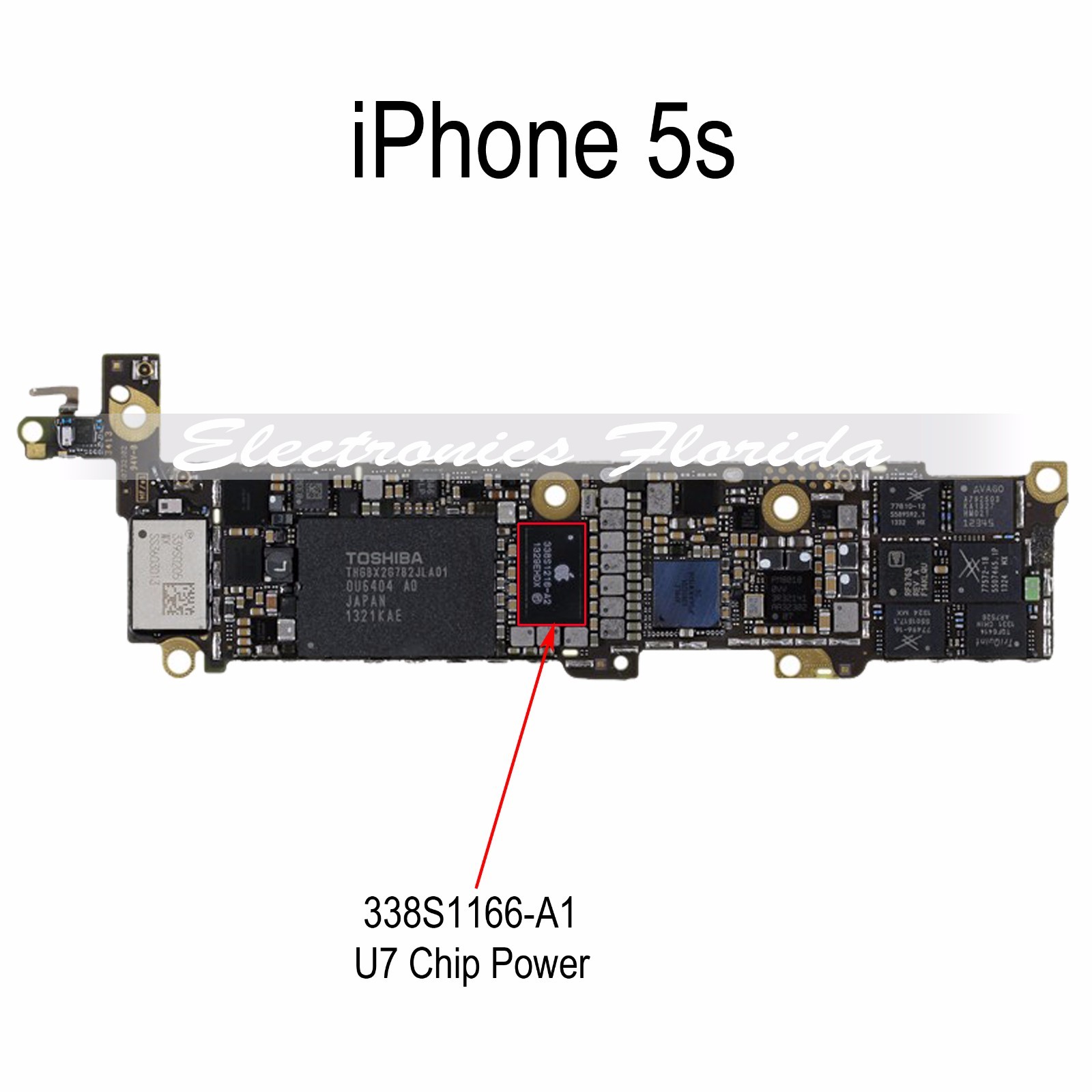 iPhone 5s U7 Power IC Chip 338S1166-A1 – Logic Board