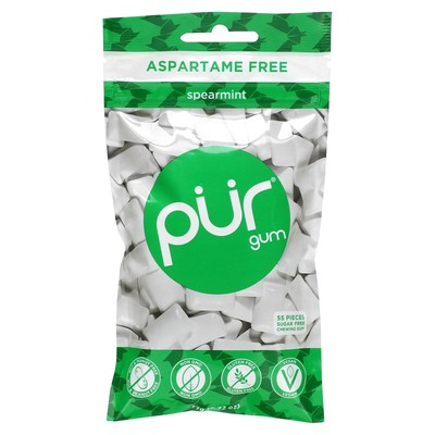 Chewing Gum, Spearmint, 55 Pieces, 2.72 oz (77 g)