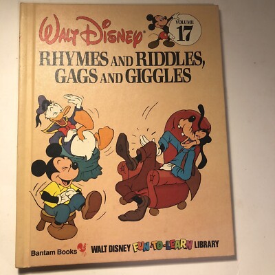 Disney Rhymes and Riddles Gags and Giggles Book 1983 Vintage