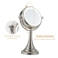 10X /1X Magnification Standing LED Lighted Vanity Makeup Mirror Dual Side.