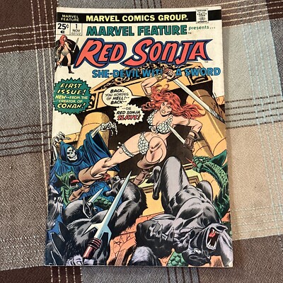 MARVEL FEATURE #1 1975 MARVEL COMICS 1ST SOLO RED SONJA TITLE Bagged/Boarded  