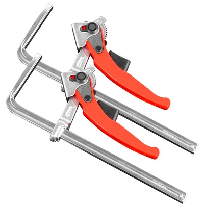 2Pcs Ratcheting Table Clamp Quick Release Bar Clamp 530 lbs Clamping Force 