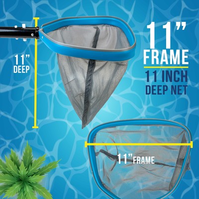 U.S. Pool Supply 11" Swimming Pool, Spa Leaf Skimmer Rake Net, 11" Deep Mesh