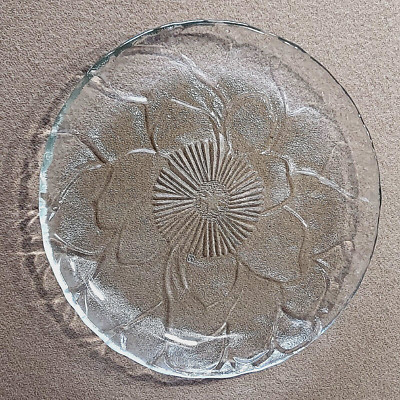 7) Anchor Hocking Clear Glass Salad / Dessert Plates ~ 7 1/8'' New