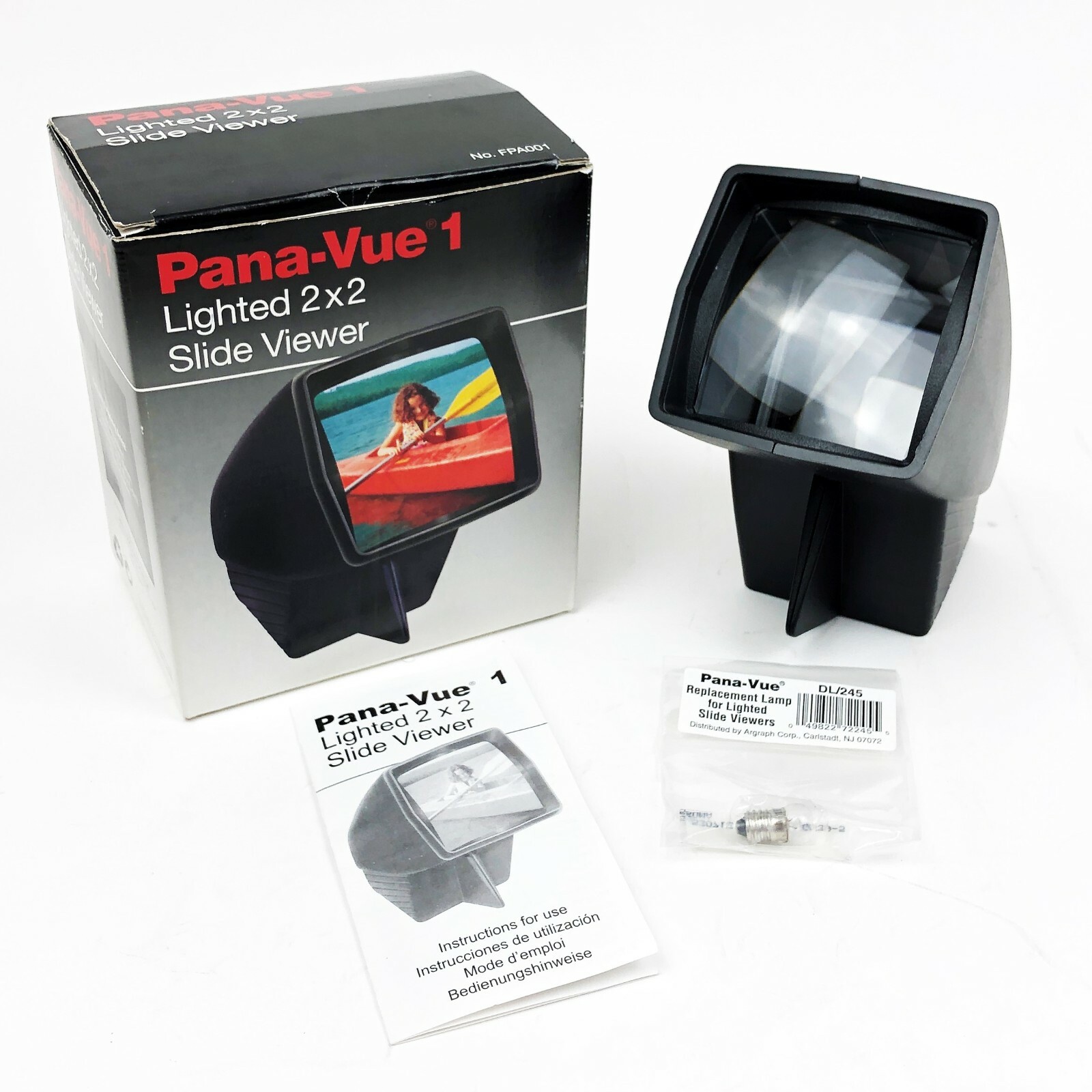 Pana-Vue 1 Lighted 2x2 Slide Film Viewer For 35mm Cameras