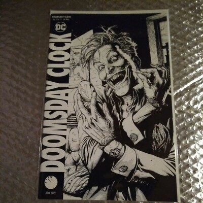 DOOMSDAY CLOCK (2019) #5  Sketch Variant Black & White Joker, DC Comics 