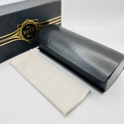 DITA Glasses Case Eyeglasses Sunglasses Black Size M Leather NEW