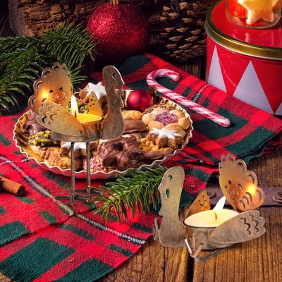 ALLADINBOX Set of 6 Turkey Tea Light Candle Holders Thanksgiving Centerpiece ...