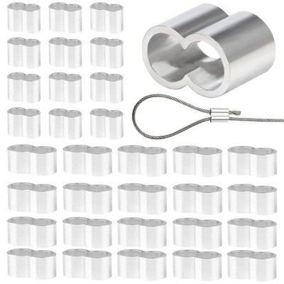 RAFIYU 80 morsetti per corda corda di gomma argentata morsetto per fune met