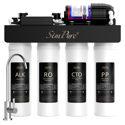 8-Stage WP2-400GPD UV Alkaline pH+ Drinking Reverse Osmosis Water Filter System
